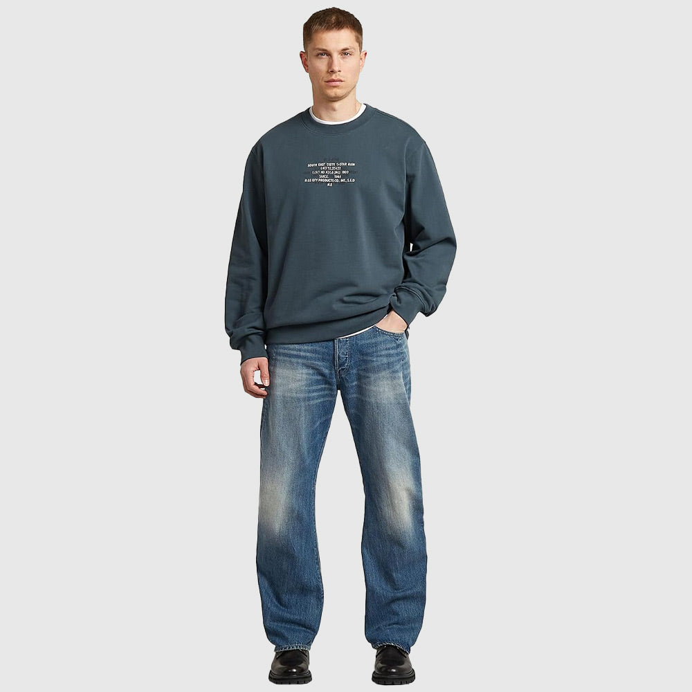 Multi Text Sweat Top - Navy