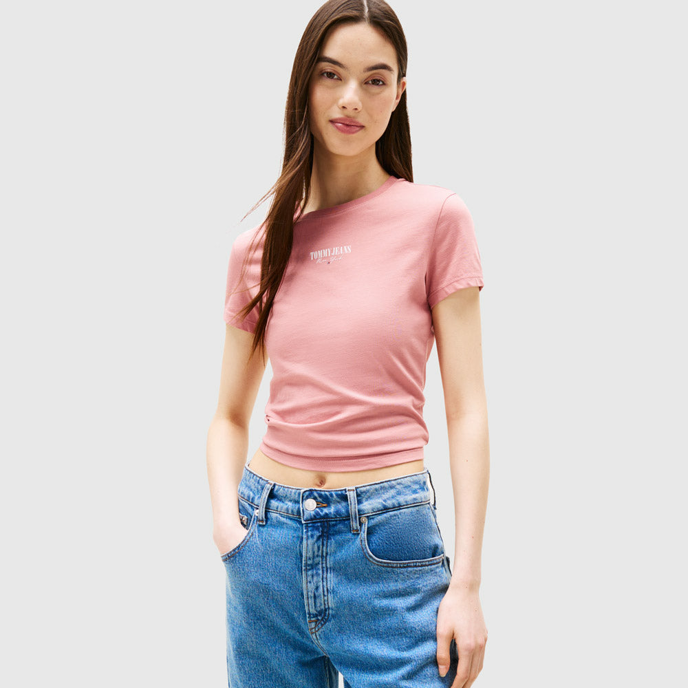 Tommy Hilfiger Essential T - Shirt - Berry |ThirdBaseUrban