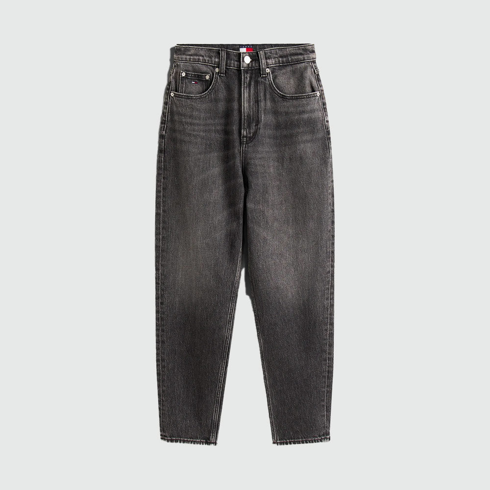Ultra High Rise Tapered Mom Jeans - Denim Black