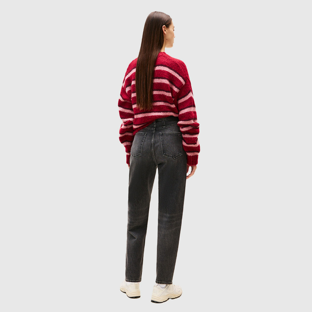 Ultra High Rise Tapered Mom Jeans - Denim Black