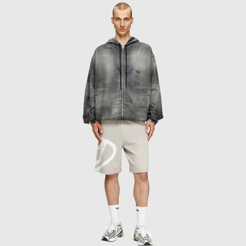 P-Crow-Bleach Shorts - Light Grey
