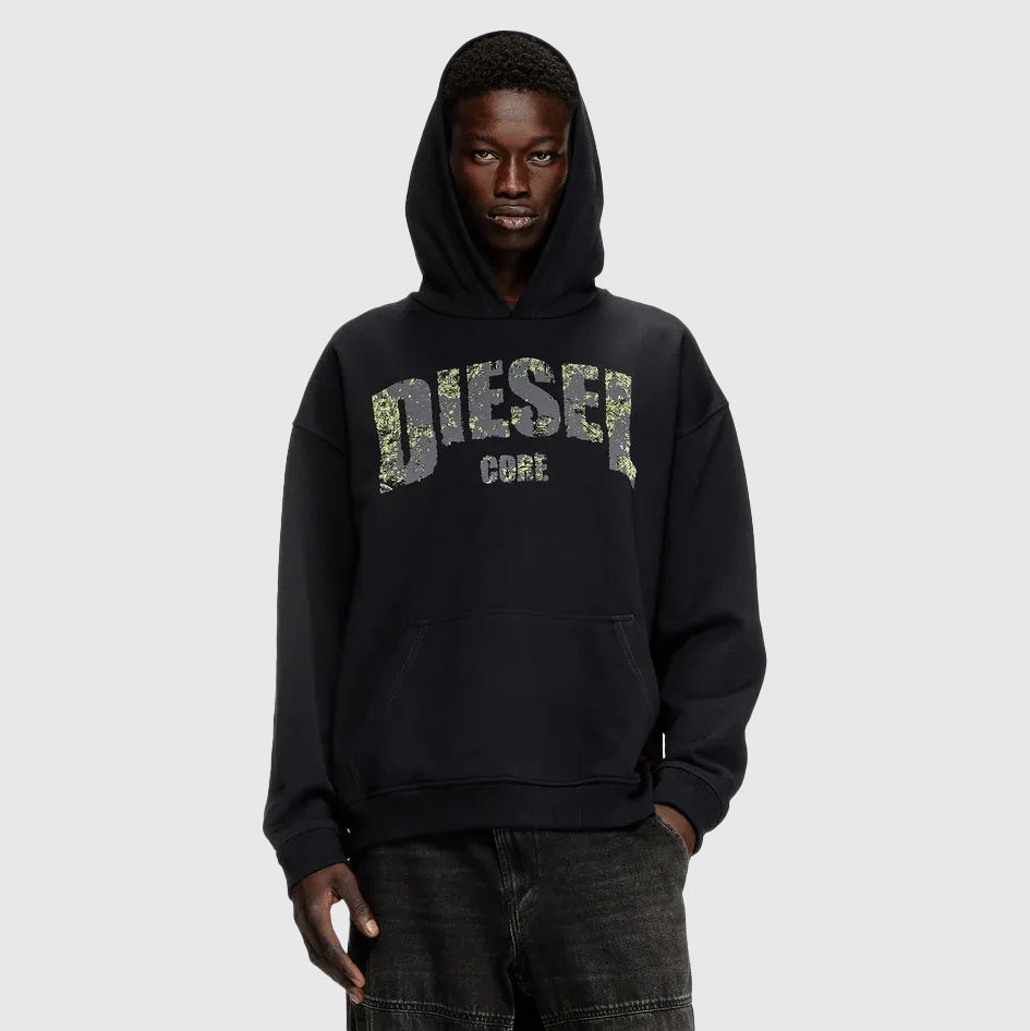 Diesel S-Boxt-Hood-R13 Sweat Top Black |ThirdBaseUrban