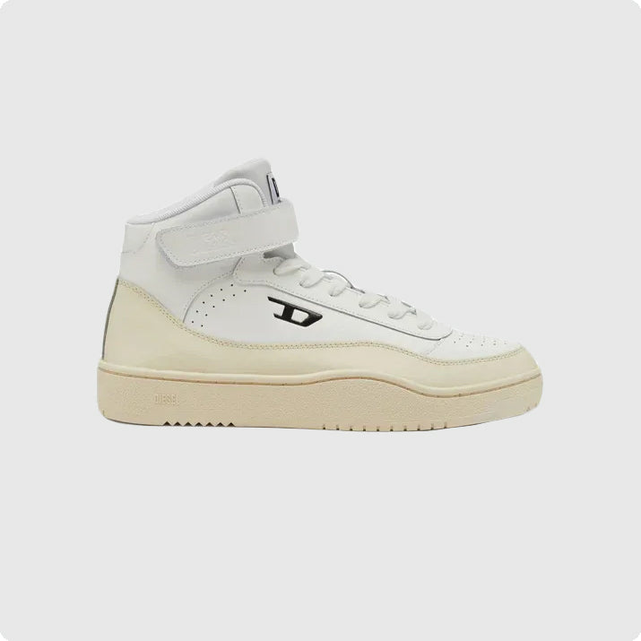 Diesel S-Tracker-D Mid Sneaker - White |ThirdBaseUrban