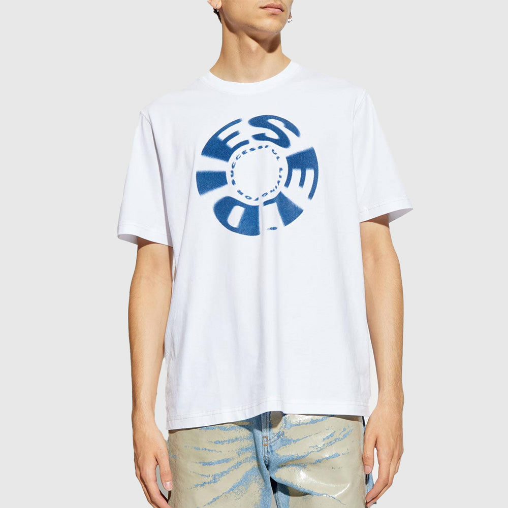 Diesel T-Adjust-K9 T-Shirt - White Multi |ThirdBaseUrban