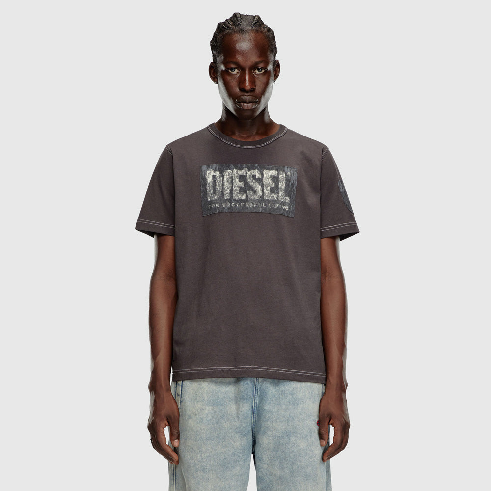 Diesel T-Adjust-Q1 T-Shirt - Grey |ThirdBaseUrban