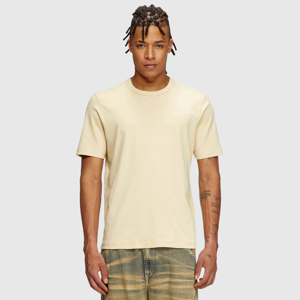 Diesel T-Adjust-Slits-R17 T-Shirt - Beige |ThirdBaseUrban