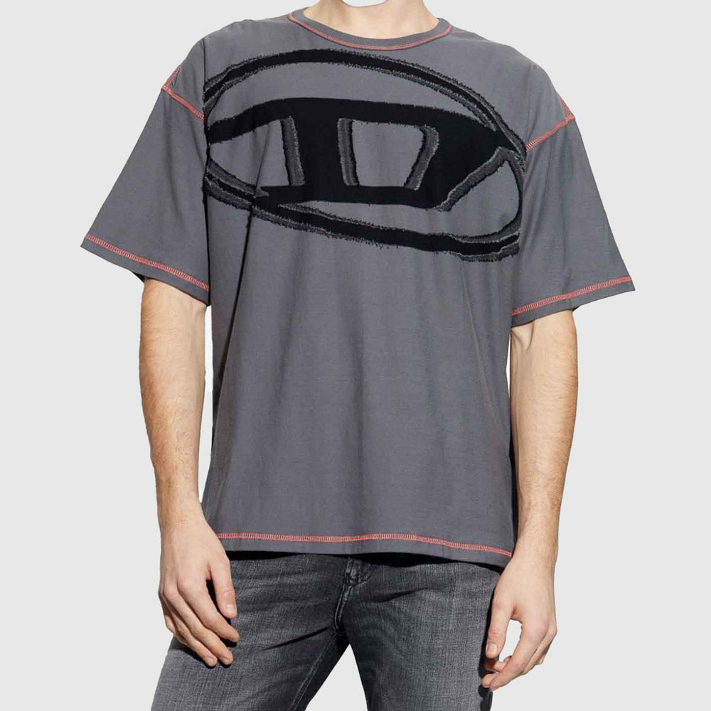 Diesel T-Doxt T-Shirt - Grey Multi |ThirdBaseUrban
