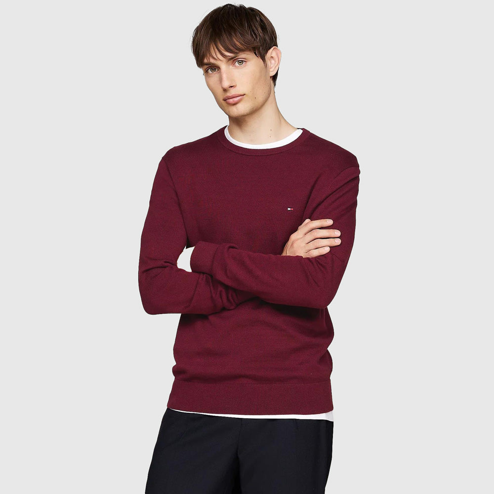 Tommy Hilfiger Essential Cotton Sweater - Rouge |ThirdBaseUrban