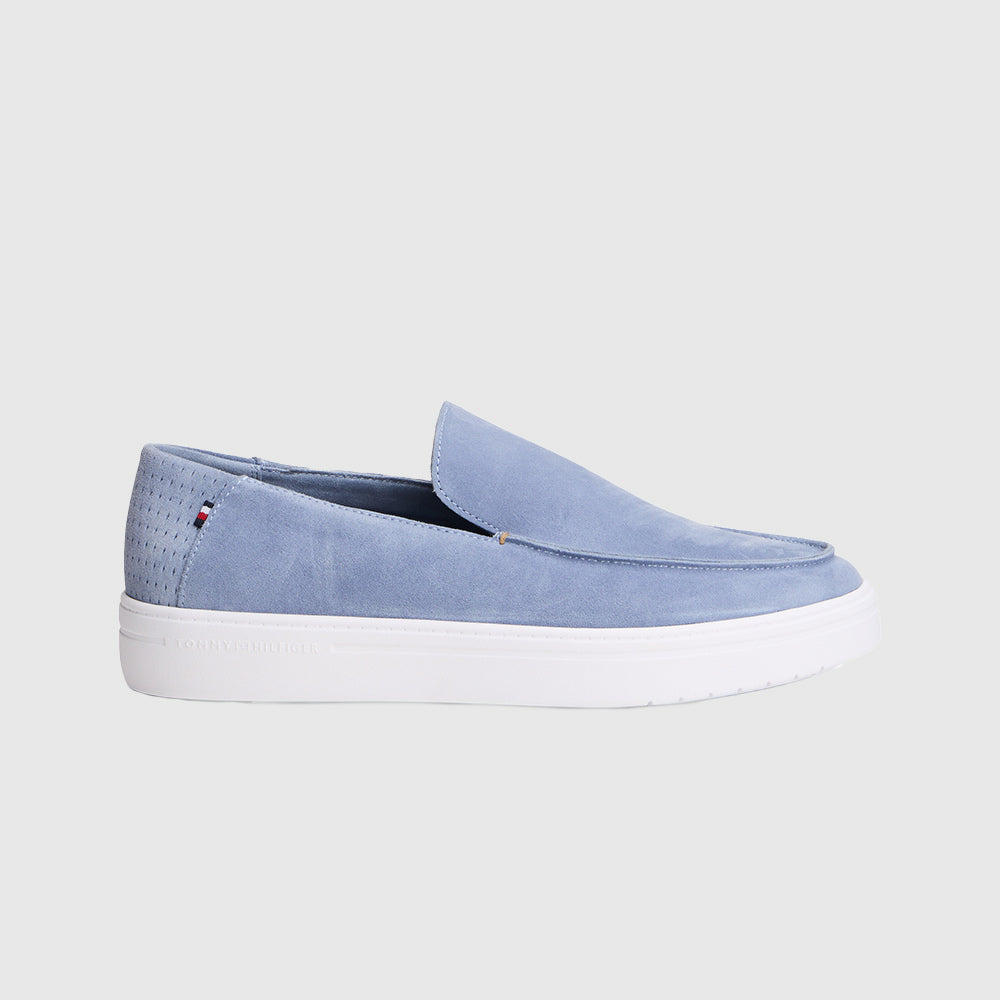Lightweight Suede Loafers - Light Blue