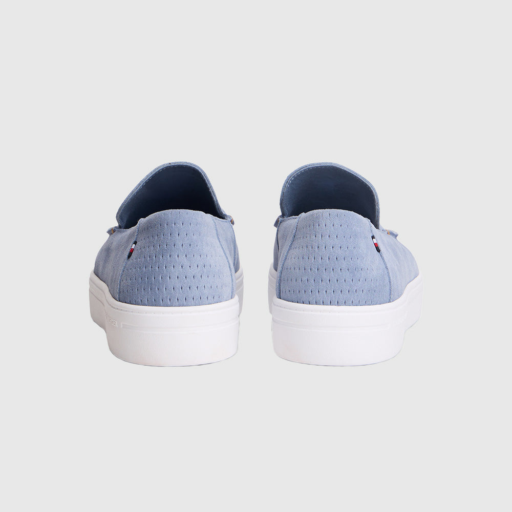 Lightweight Suede Loafers - Light Blue
