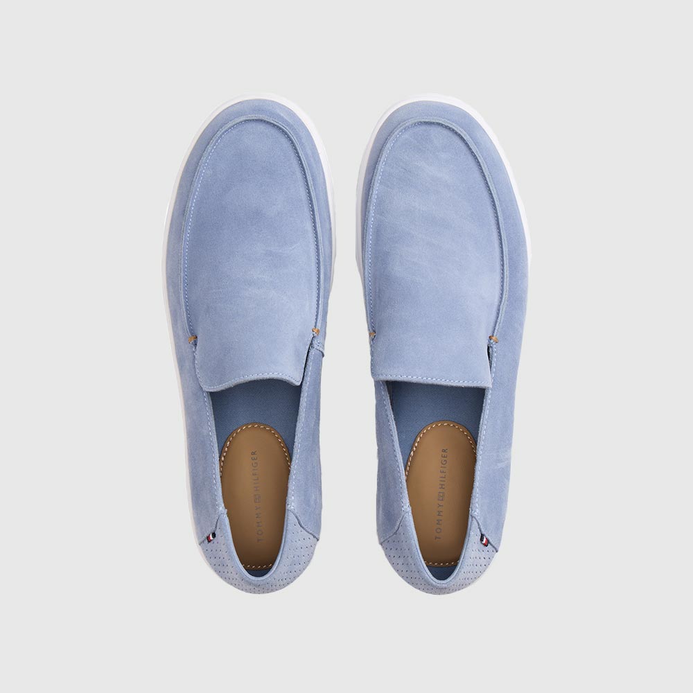 Lightweight Suede Loafers - Light Blue