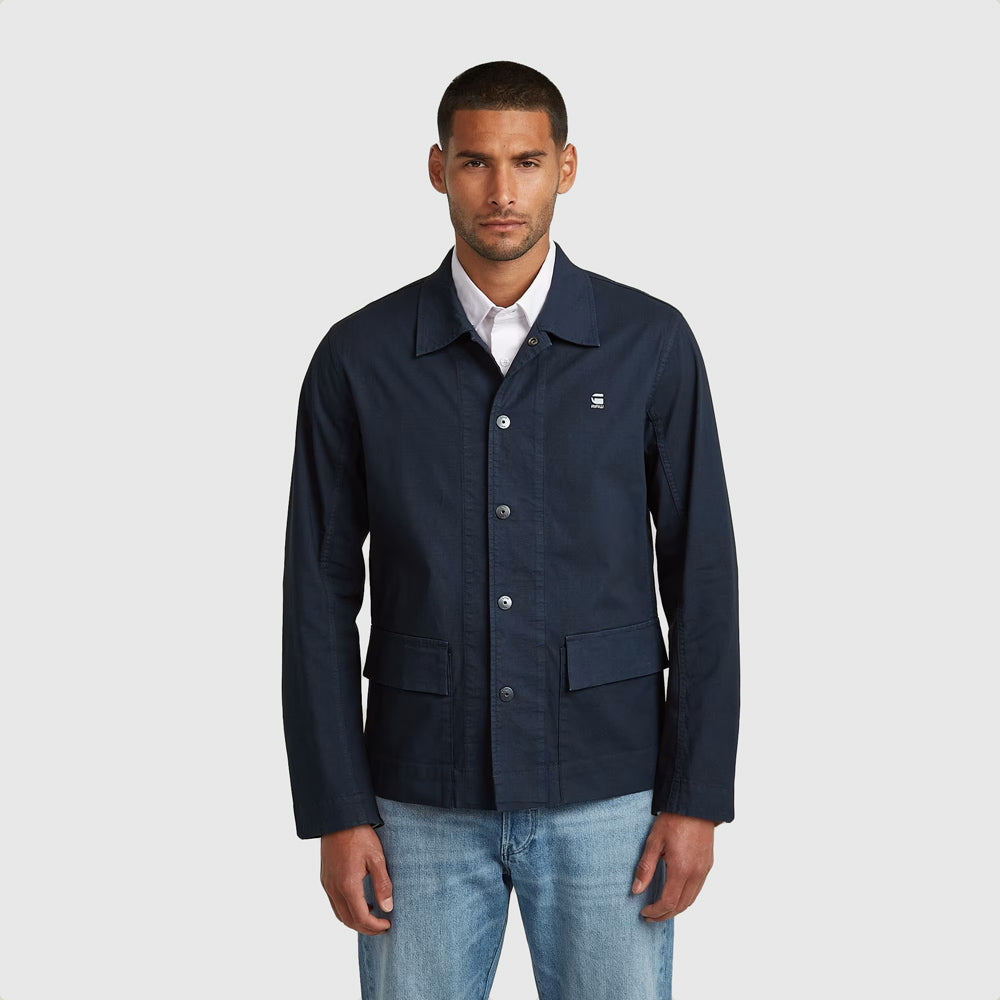 G-Star 2 Pkt Overshirt - Navy |ThirdBaseUrban