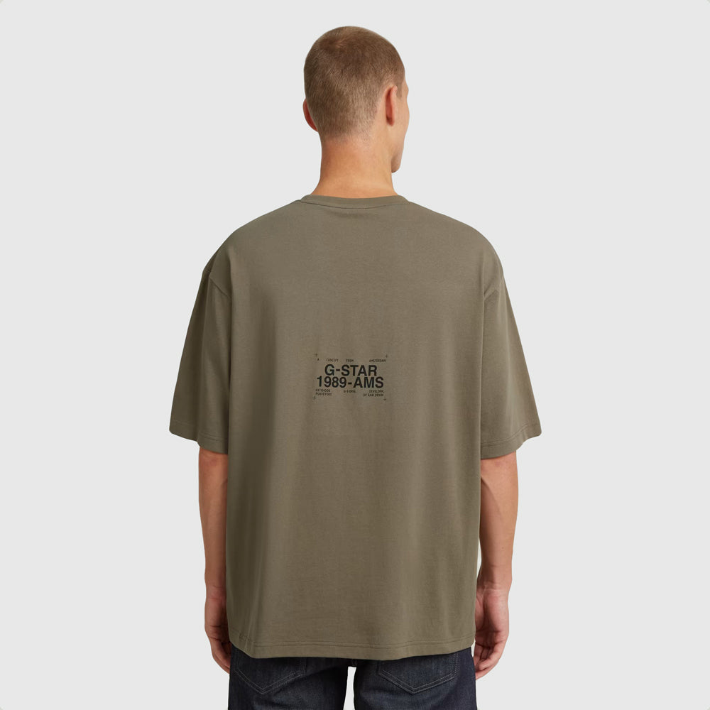 Badge Boxy R T T-Shirt - Olive