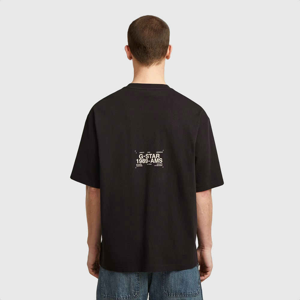 G-Star Badge Boxy R T T-Shirt - Black |ThirdBaseUrban