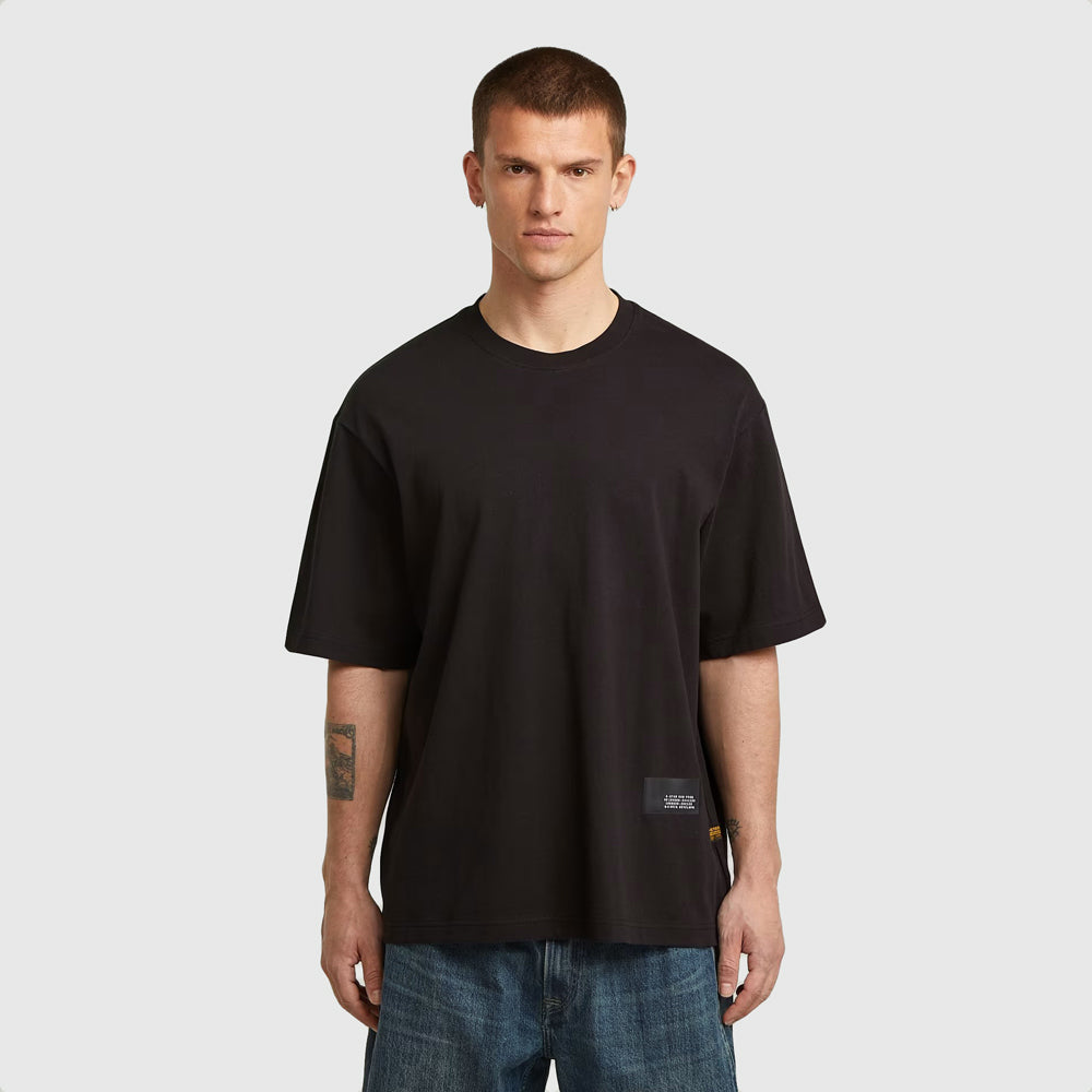 G-Star Badge Boxy R T T-Shirt - Black |ThirdBaseUrban