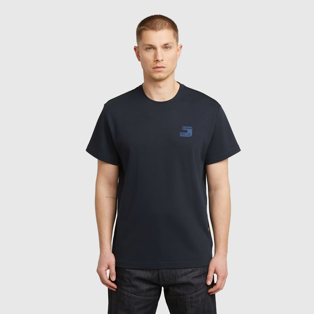 G-Star Chest Logo T-Shirt - Navy |ThirdBaseUrban