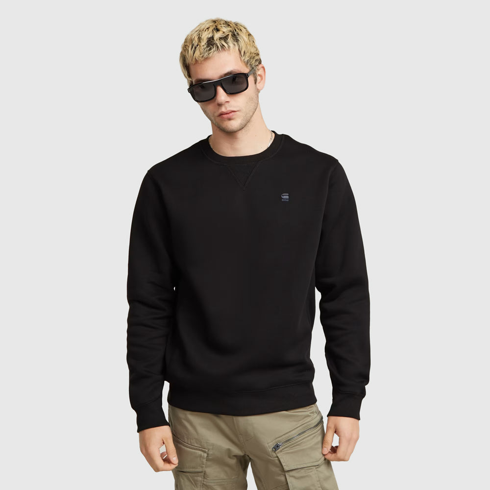 G-Star Premium Sweat Top - Black |ThirdBaseUrban