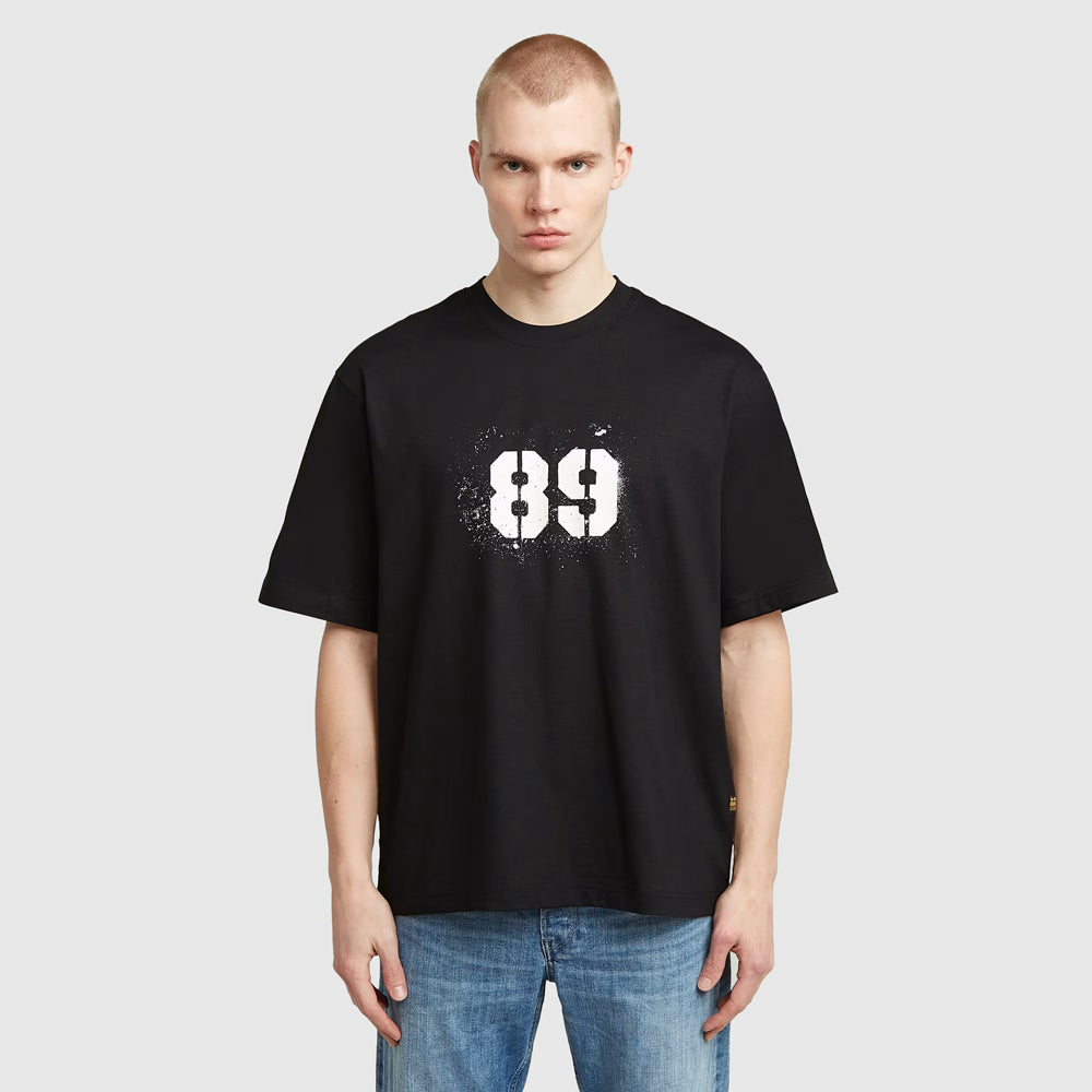 G-Star Sprayed 89 Back Gr Boxy R T T-Shirt - Black |ThirdBaseUrban