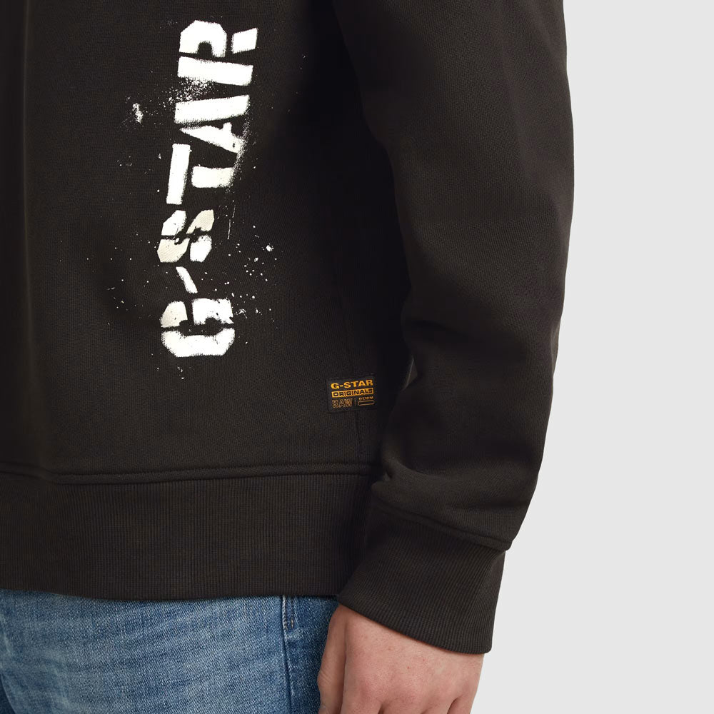 Sprayed 89 Gr Loose Sweat Top - Black