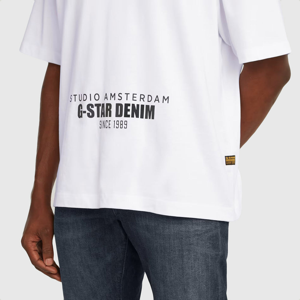 G-Star Studio Arms Boxy T-Shirt - White |ThirdBaseUrban
