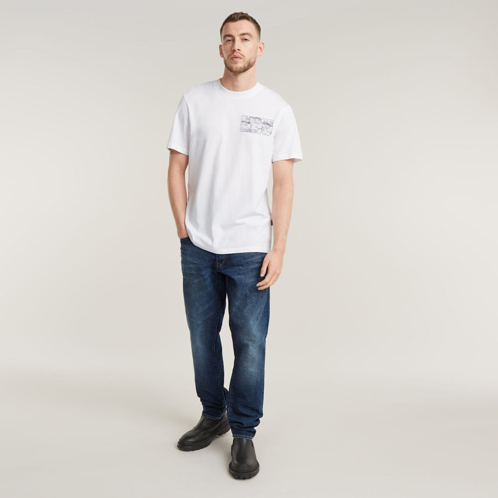 Topography Chest T-Shirt - White