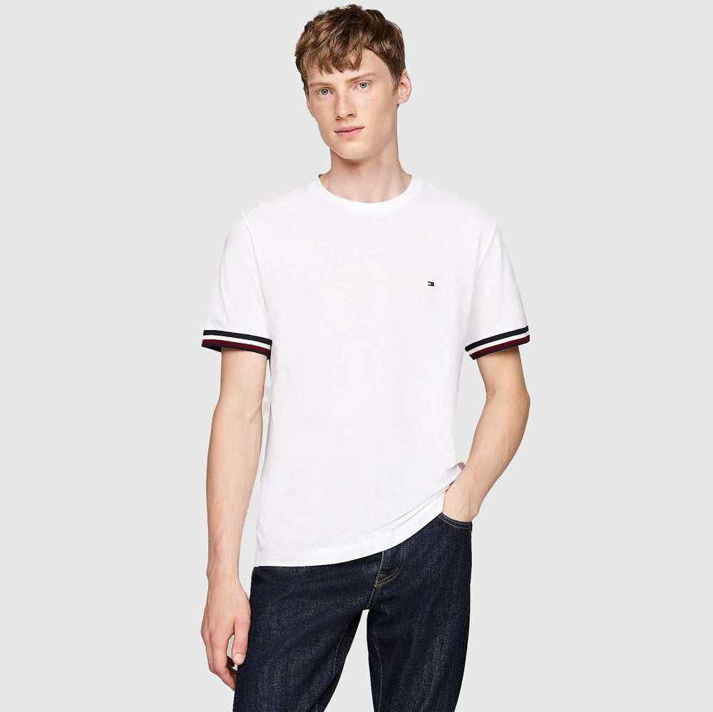 Tommy Hilfiger Global Stripe T-Shirt - White |ThirdBaseUrban