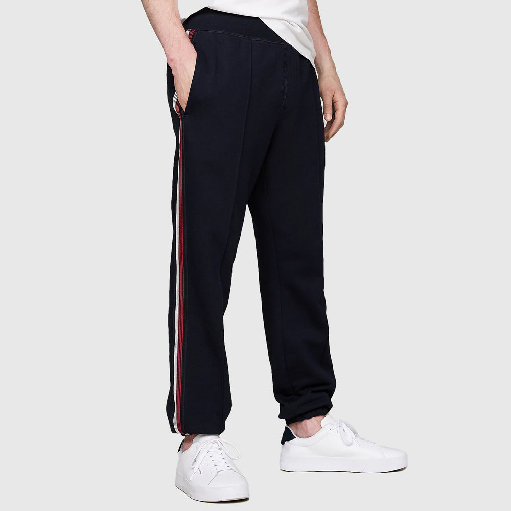 Tommy Hilfiger Global Stripe Tape Sweatpants - Navy |ThirdBaseUrban