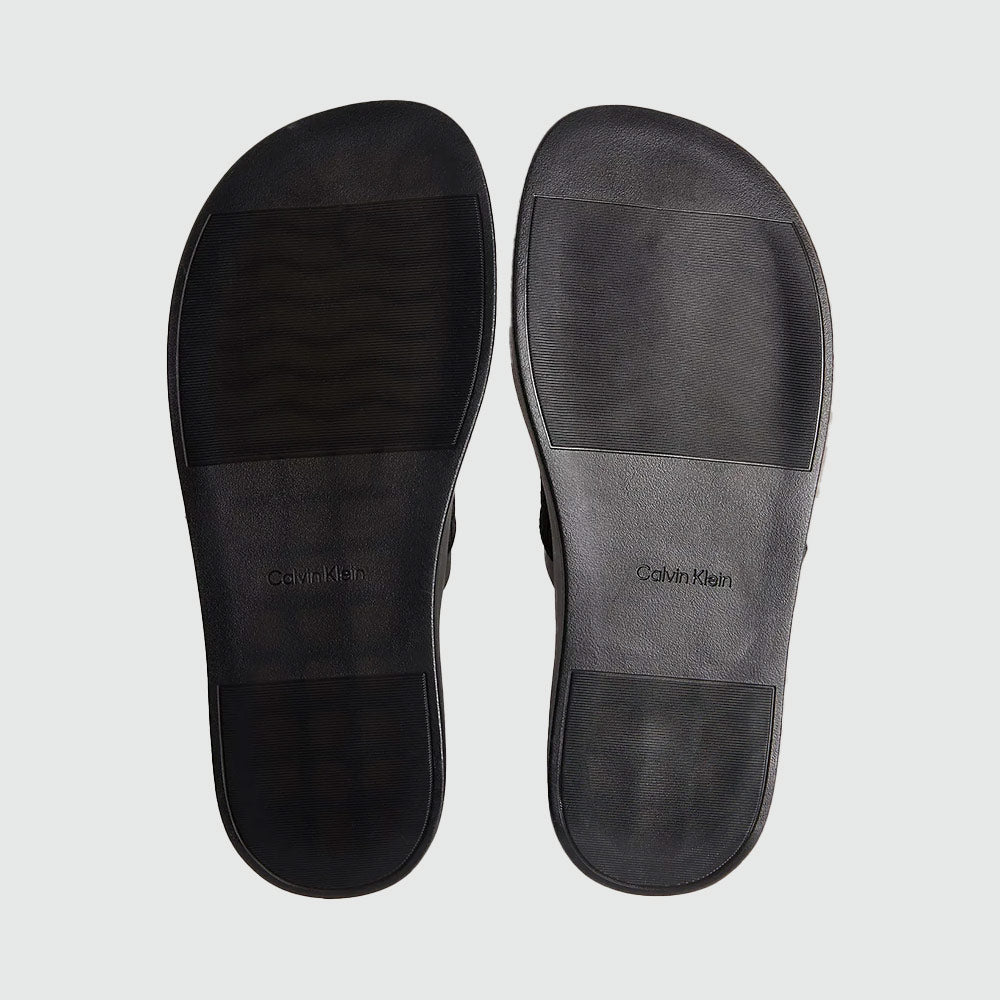 Leather Buckle Sandal - Black