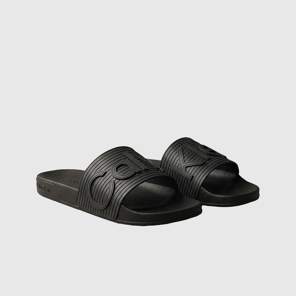 Emblem Logo Slides - Black