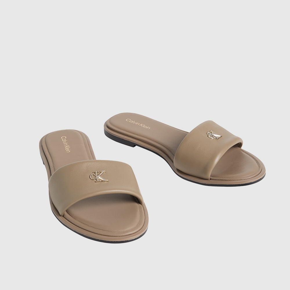 Round Flat Sandal - Taupe