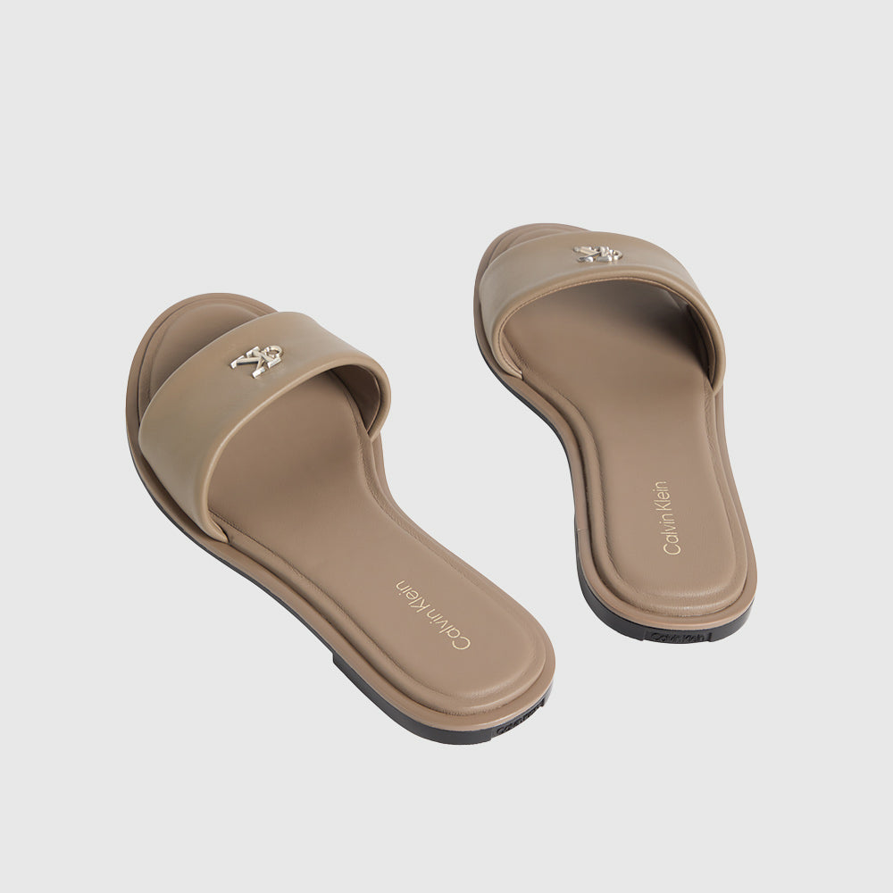 Round Flat Sandal - Taupe