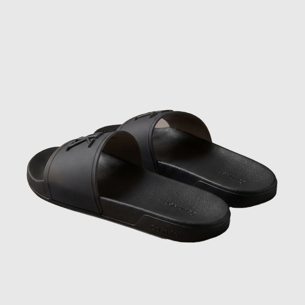 Contoured Signature Logo Slides - Black
