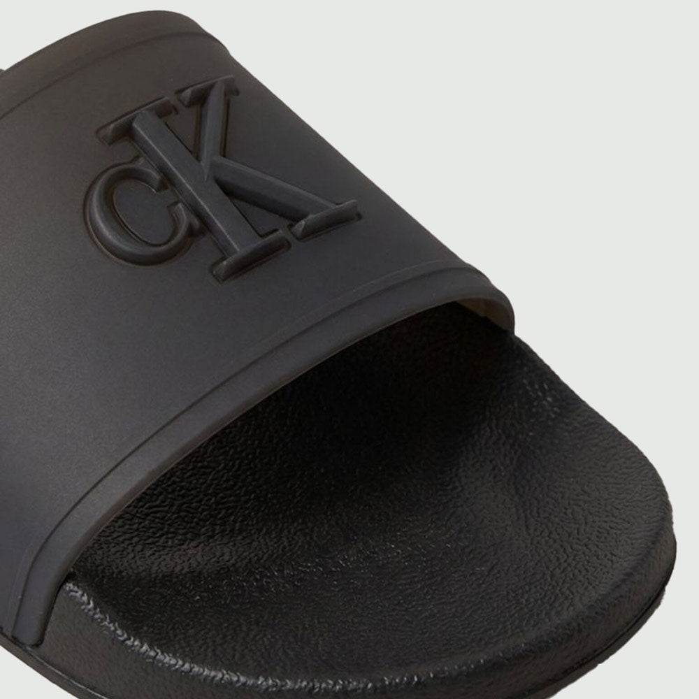Contoured Signature Logo Slides - Black