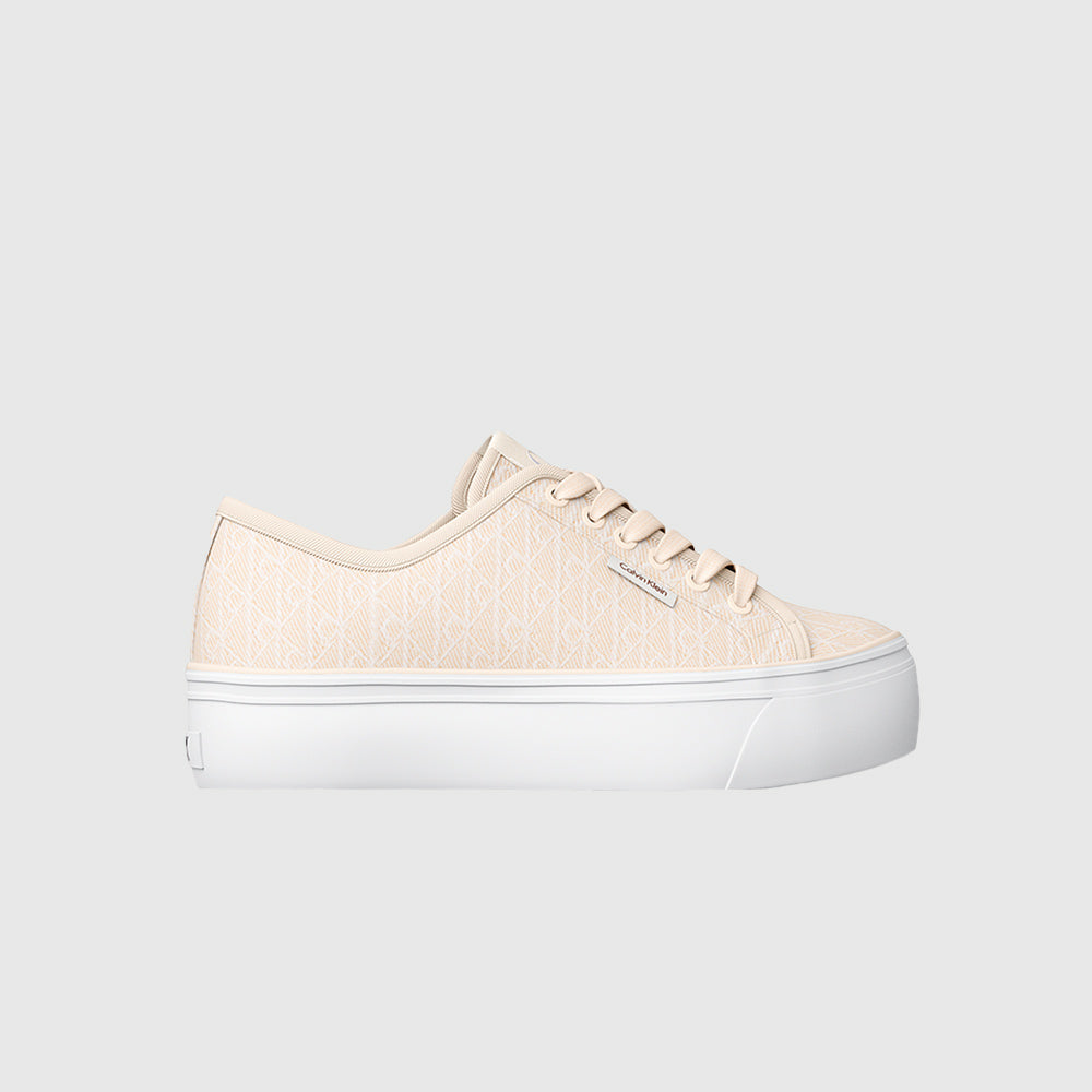 Vulcanized Flatform Sneaker - Beige