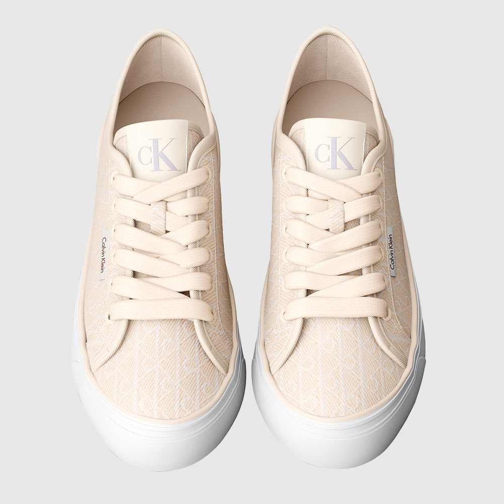 Vulcanized Flatform Sneaker - Beige