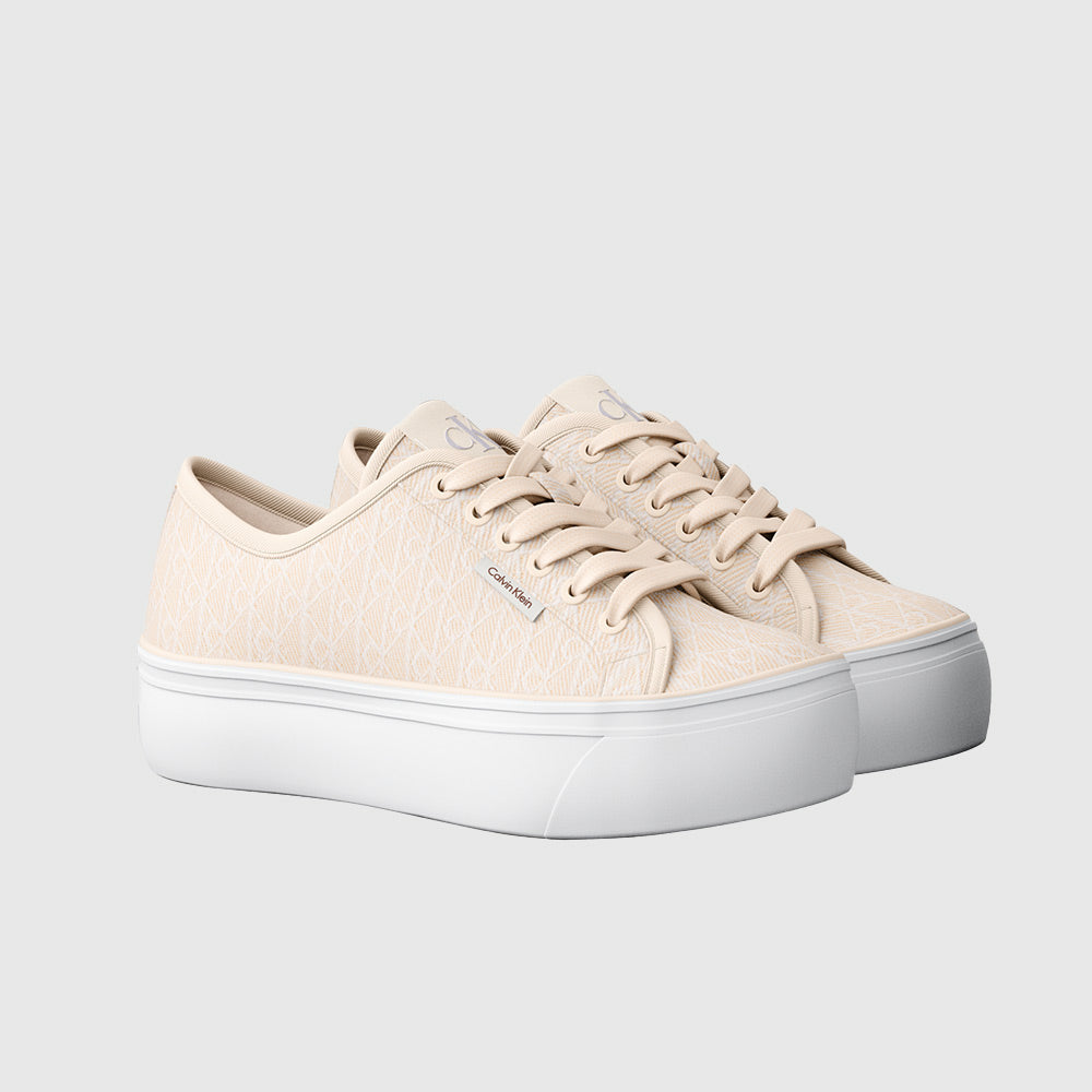 Vulcanized Flatform Sneaker - Beige