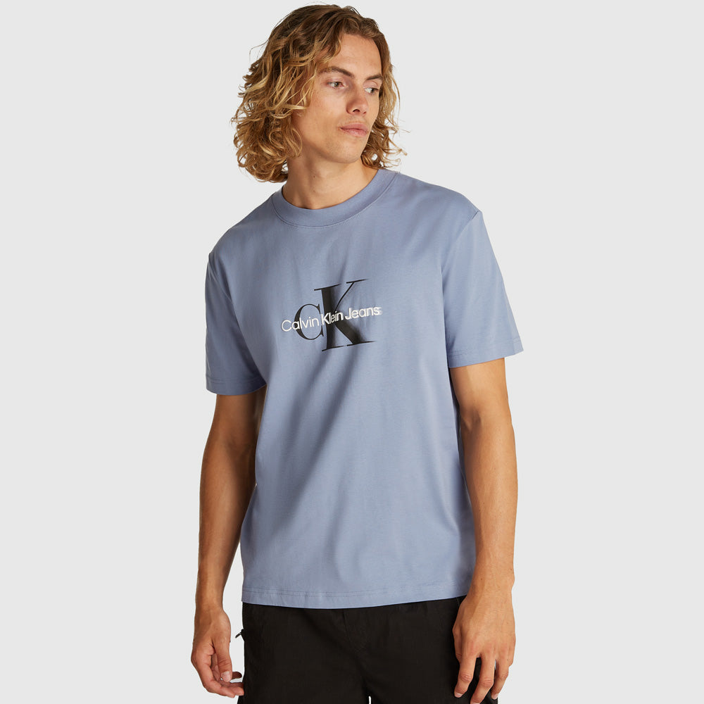 Calvin Klein Monologo Shift T-Shirt - Blue |ThirdBaseUrban