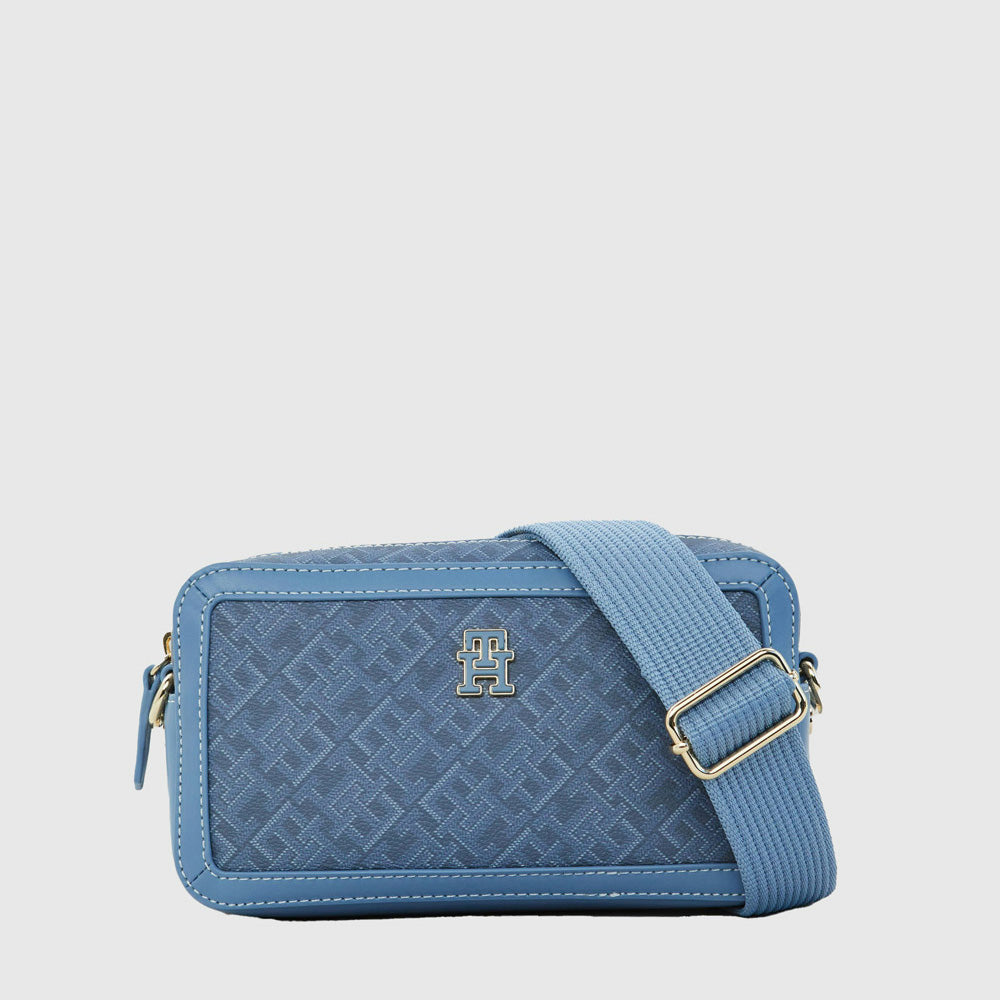 Tommy Hilfiger Monoplay Leather Camera Bag - Blue Multi |ThirdBaseUrban