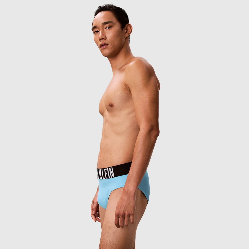 Logo Waistband Swim Brief - Light Blue