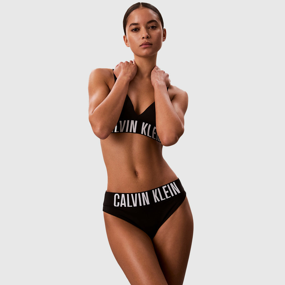 Logo Band Swim Bikini Bottom - Black