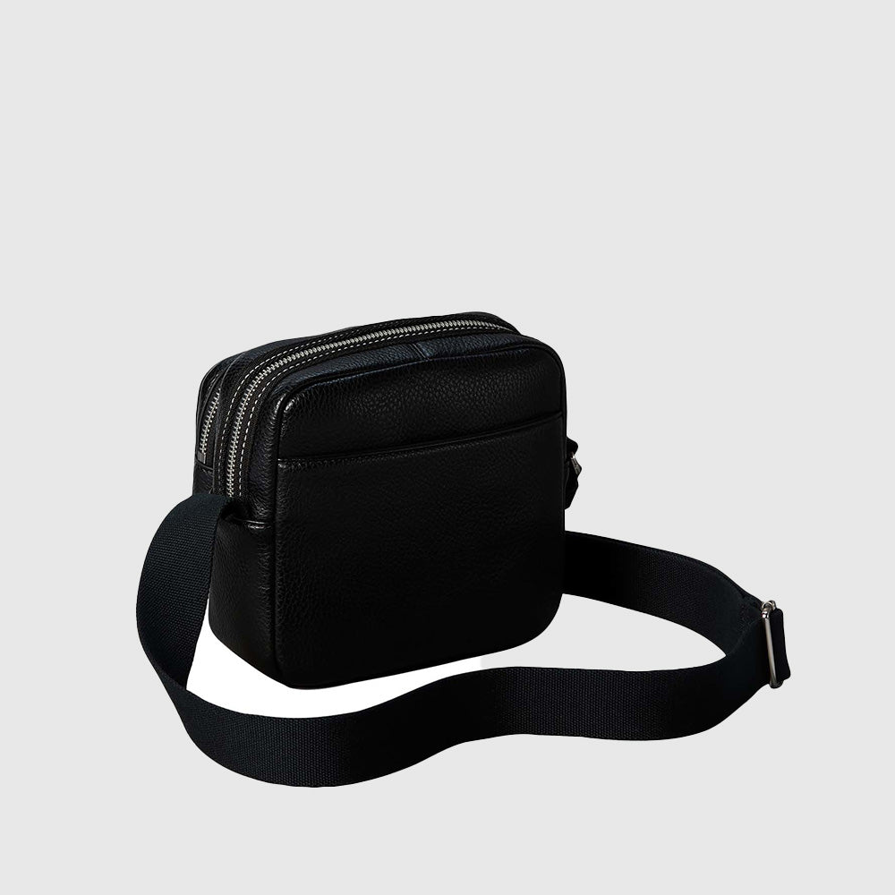 Bold Pebble Crossbody Bag - Black