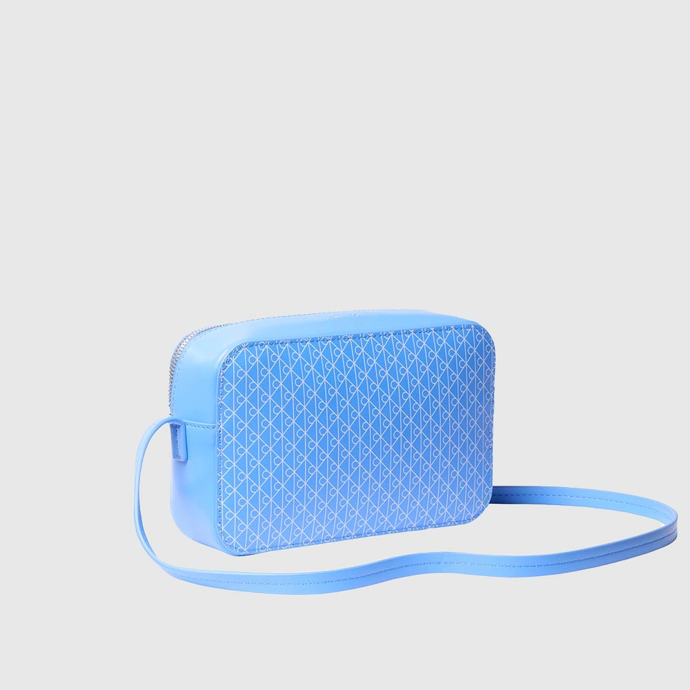 Allover Monogram Logo Camera Bag - Blue