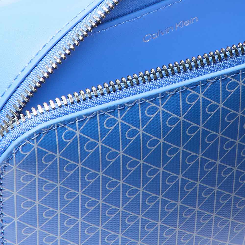 Allover Monogram Logo Camera Bag - Blue