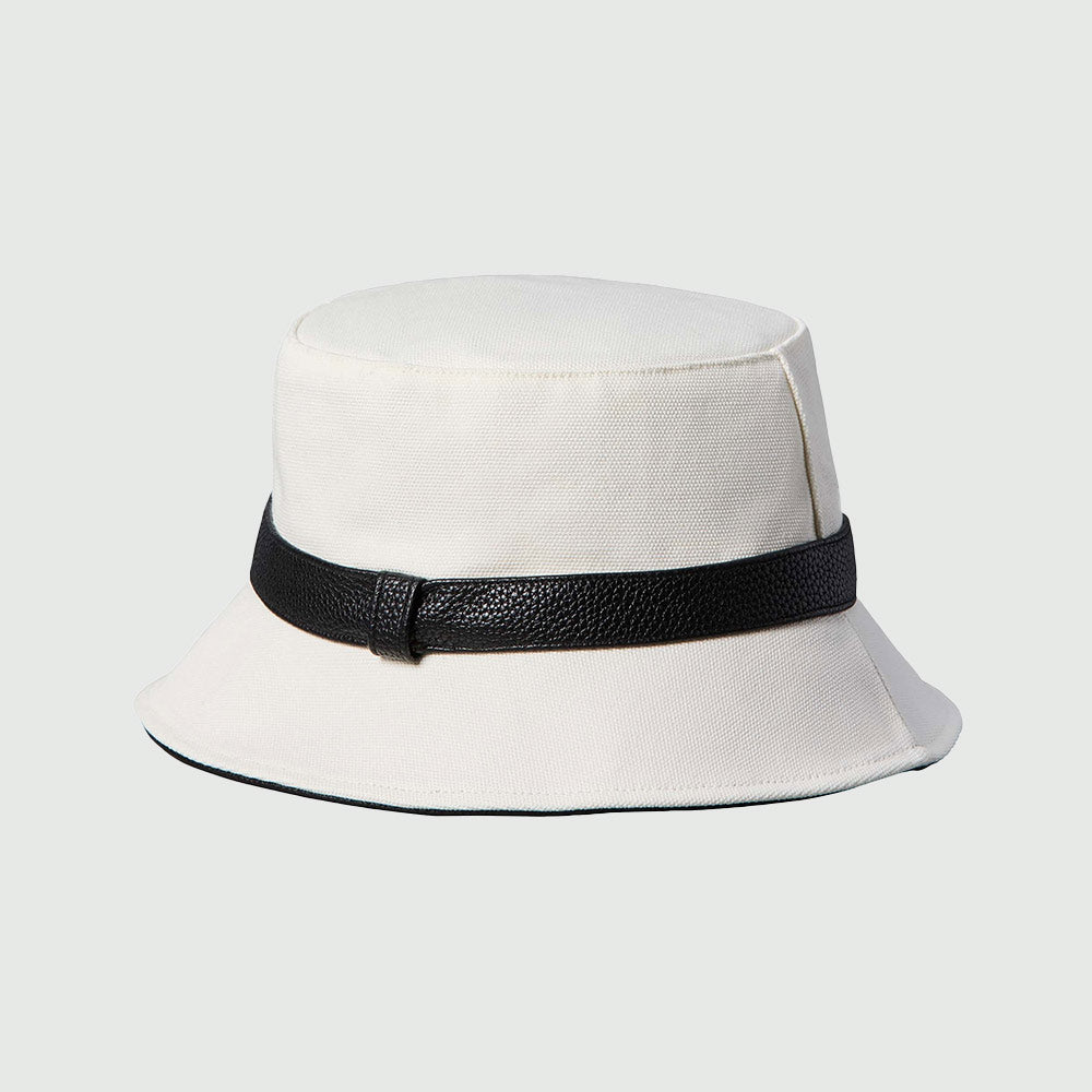 Canvas Bucket Hat - White