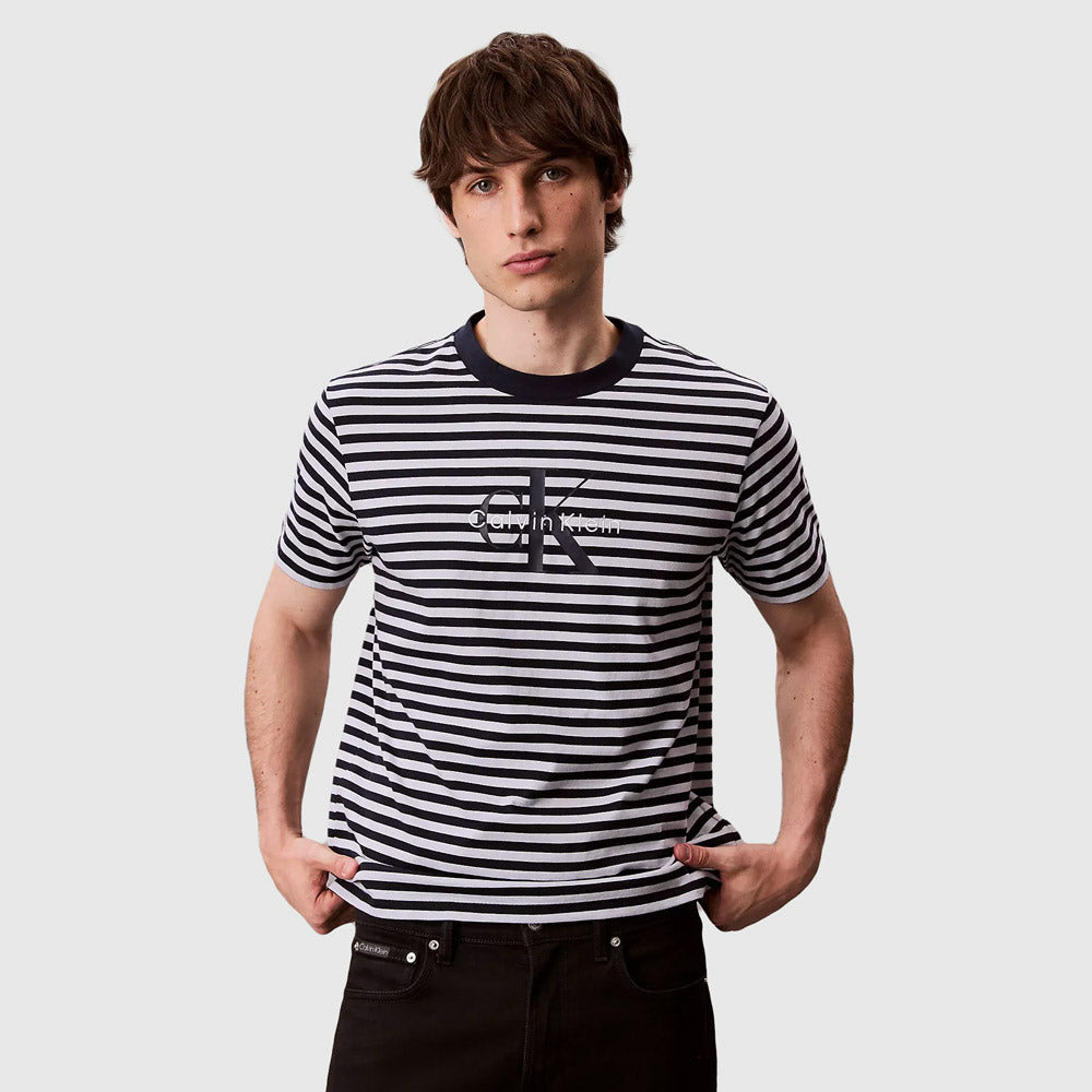 Stripe Jersey T-Shirt - White