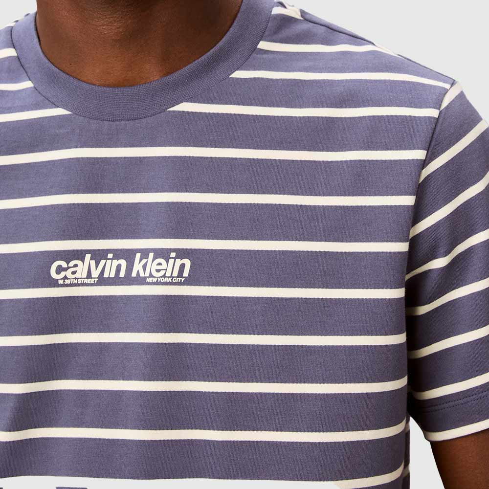Relaxed Stripe Logo T-shirt - Navy