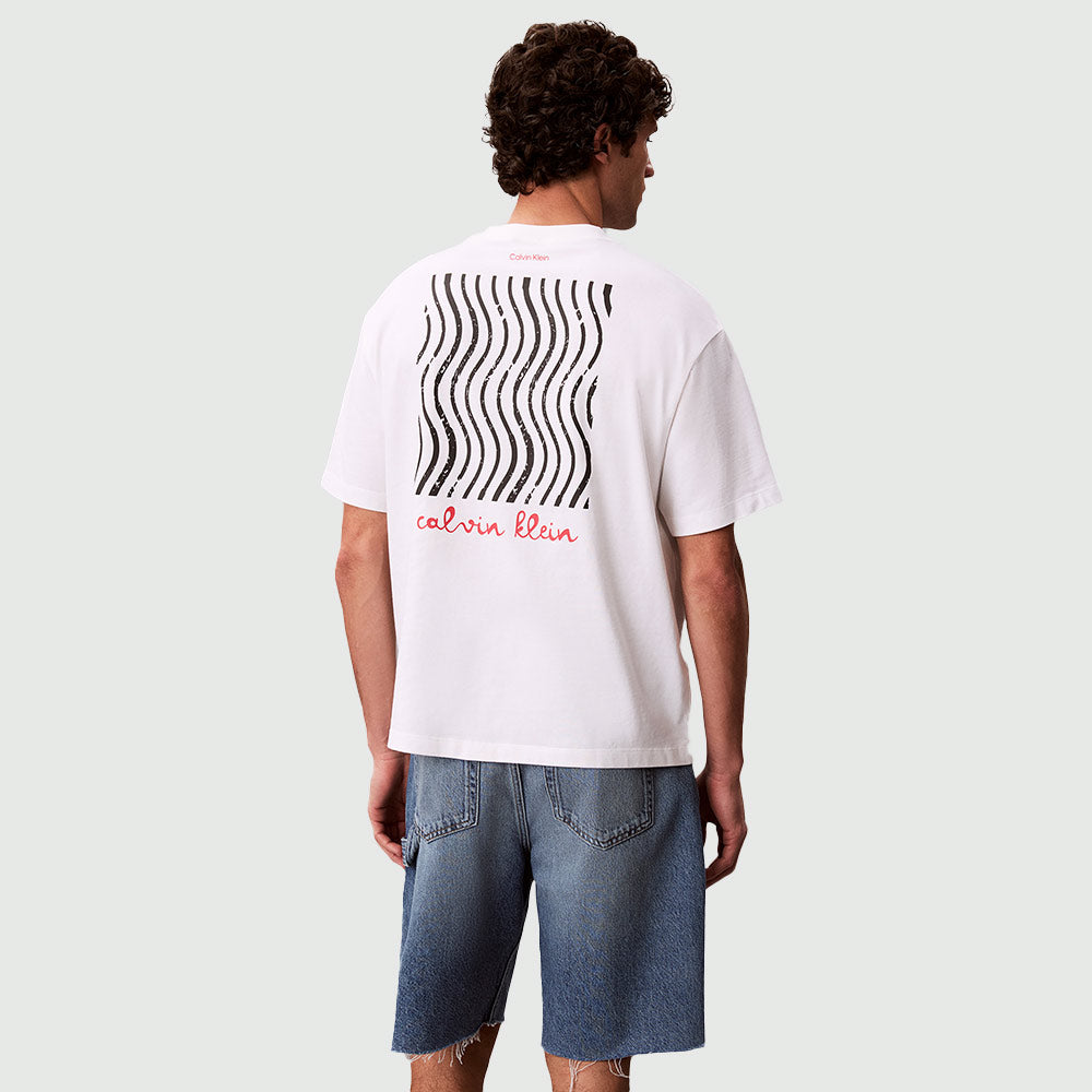 Logo Graphic Crew Neck T-Shirt - White