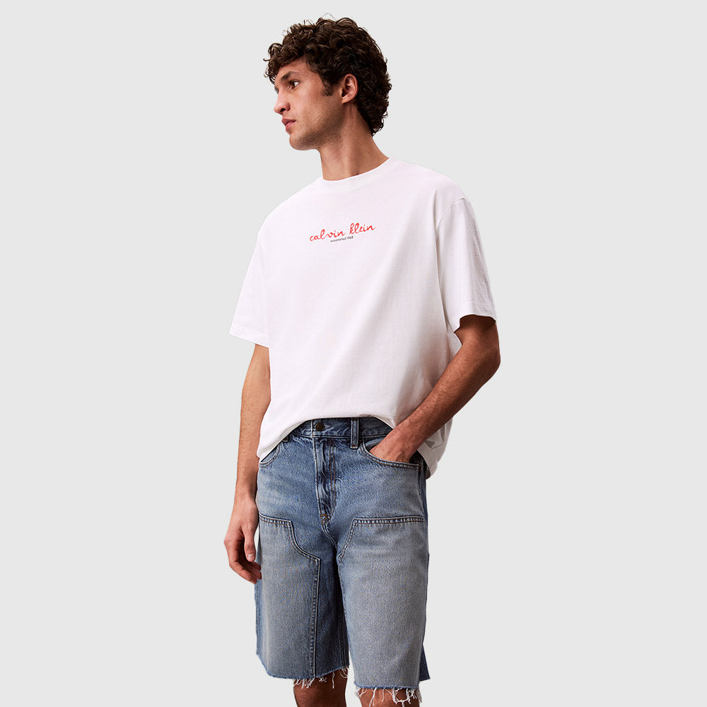 Logo Graphic Crew Neck T-Shirt - White