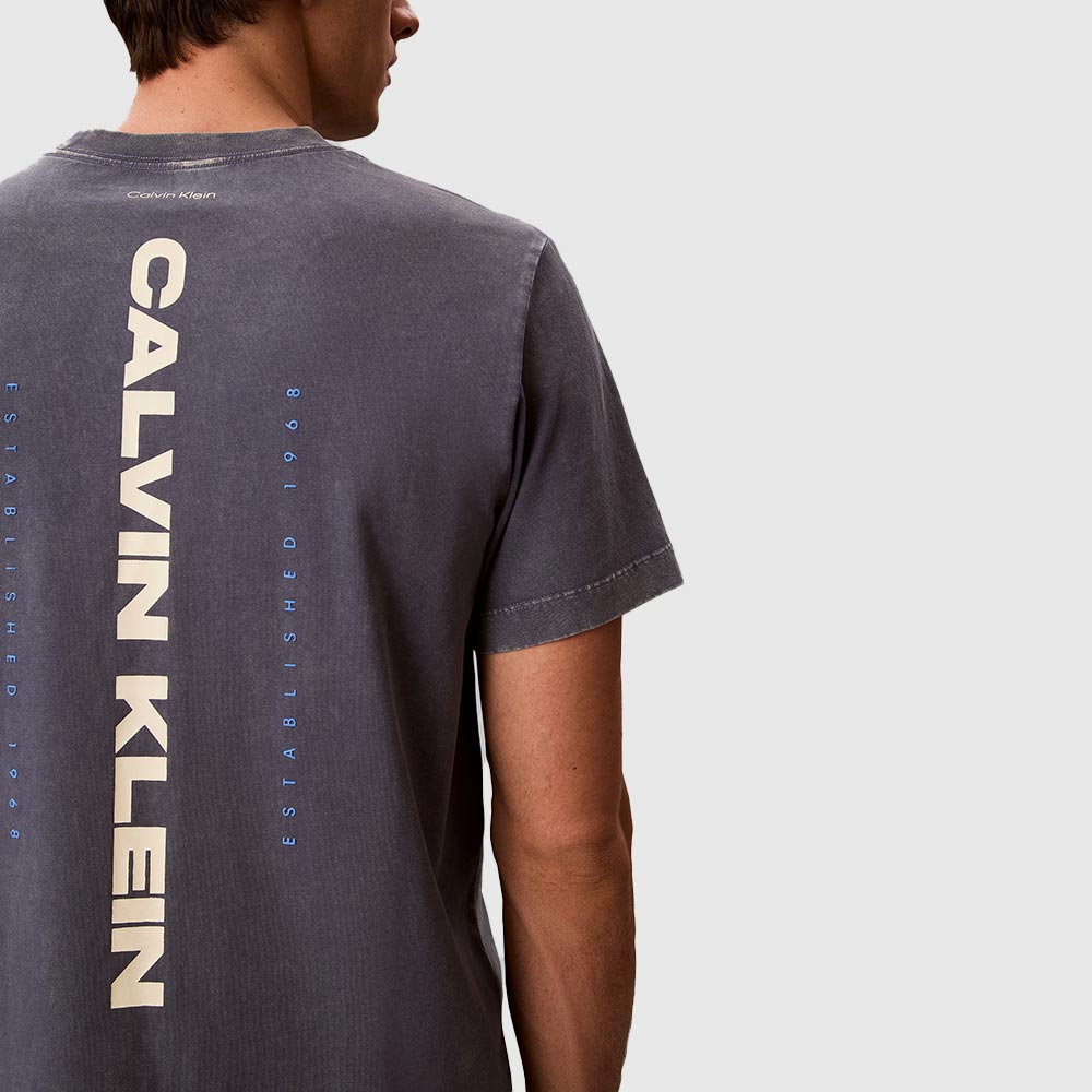 Washed Spine Graphic T-Shirt - Navy
