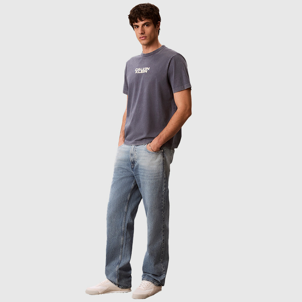 Washed Spine Graphic T-Shirt - Navy